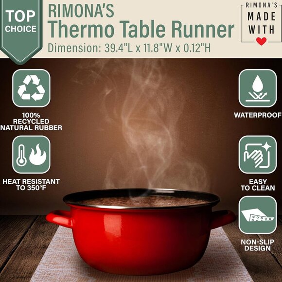 Thermo Heat Resistant Table Runner and Trivet for Hot Dishes  Waterproof Hot Pla - Picture 4 of 8